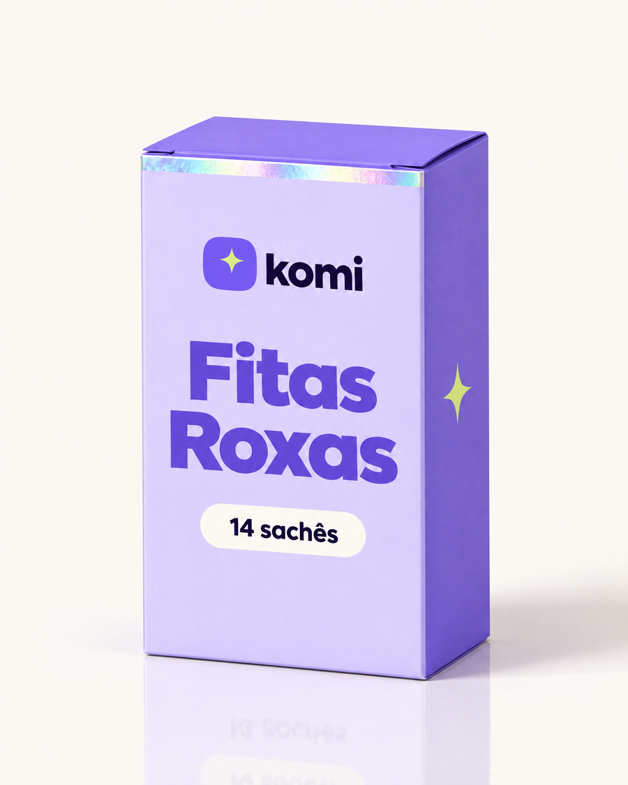 Caixa das Fitas Roxas Komi, lavanda com lateral violeta